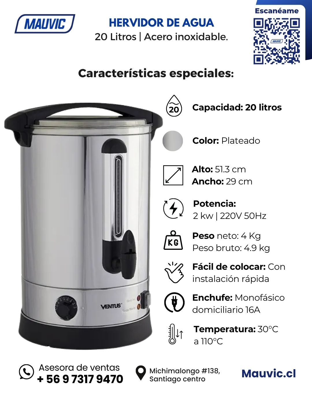 Hervidor de Agua 20 Litros - Imagen 9