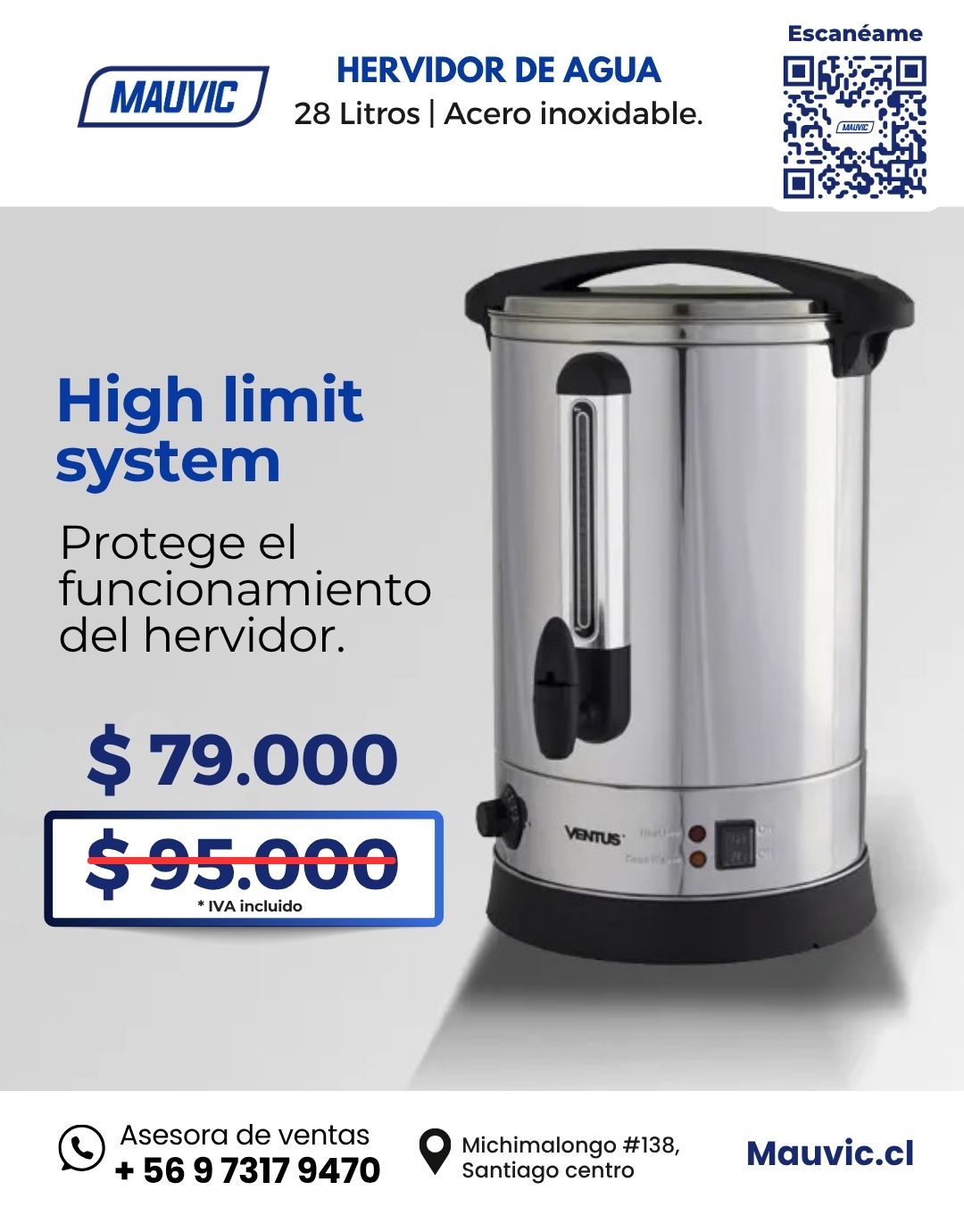Hervidor de Agua 28 Litros - Imagen 8