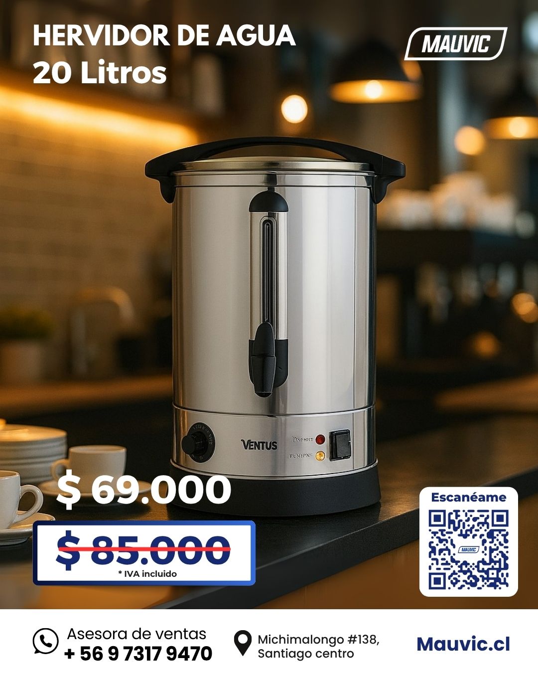 Hervidor de Agua 20 Litros - Imagen 3