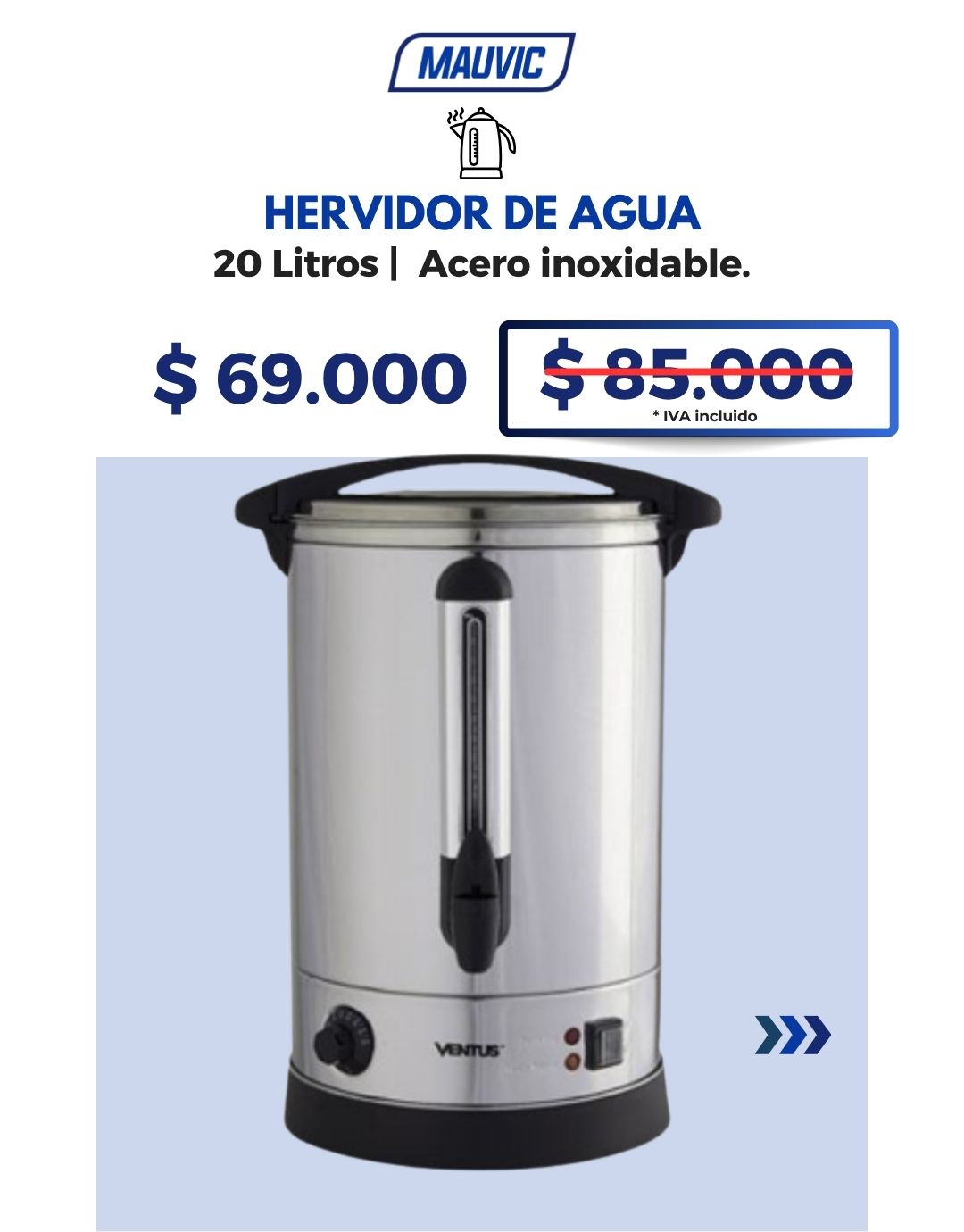Hervidor de Agua 20 Litros - Imagen 2