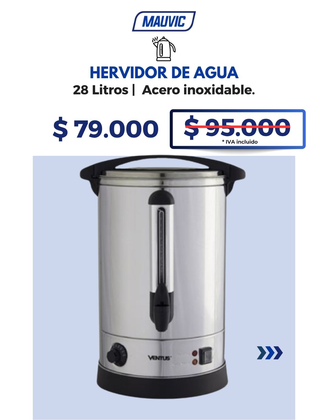 Hervidor de Agua 28 Litros - Imagen 2