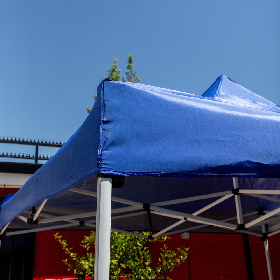 Toldo plegable americano 3x3 | color azul - Imagen 2