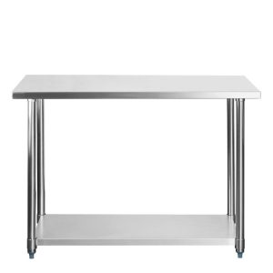 Mesón central 1.2 mts Acero inoxidable económico