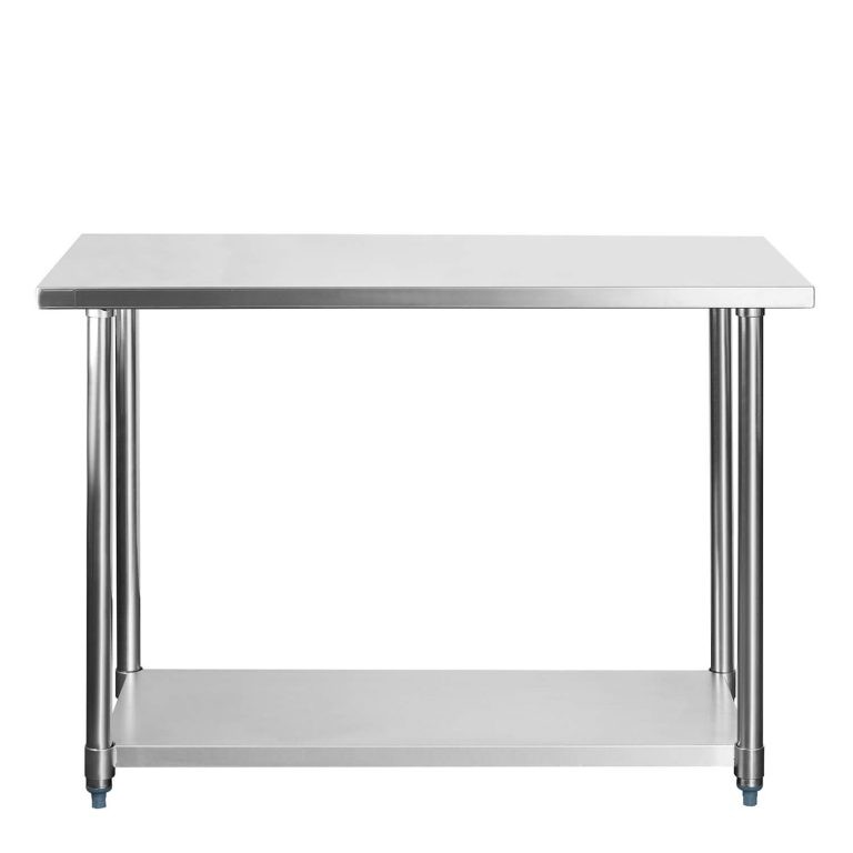 Mesón central 1.2 mts Acero inoxidable económico