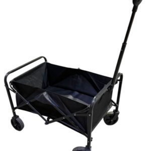 Carro de Arrastre Plegable Multiuso – Color Negro