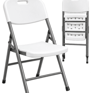 Silla Plegable Blanca de Alta Resistencia